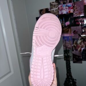 Light pink dunks. Pink corduroy dunks. Size M 7.5/ W 9